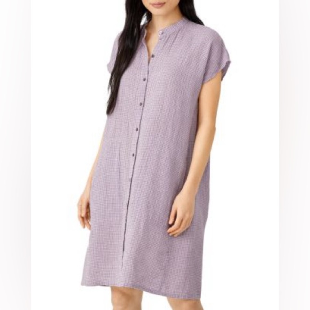 Hatch | Louise Dress | Nwt In Lilac Gingham - image 1